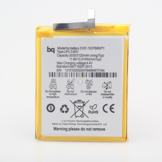 BATERIA BQ AQUARIS M5 (1CP56071) 3120MAH BULK BATERIA BQ AQUARIS M5 (1CP56071) 3120MAH BULK